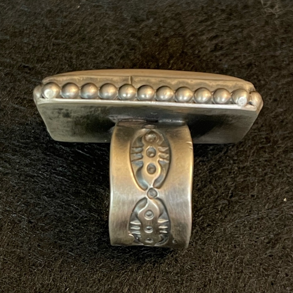 STERLING SILVER BUMBLEBEE JASPER RING ✨STATEMENT PIECE✨ - Picture 7 of 16